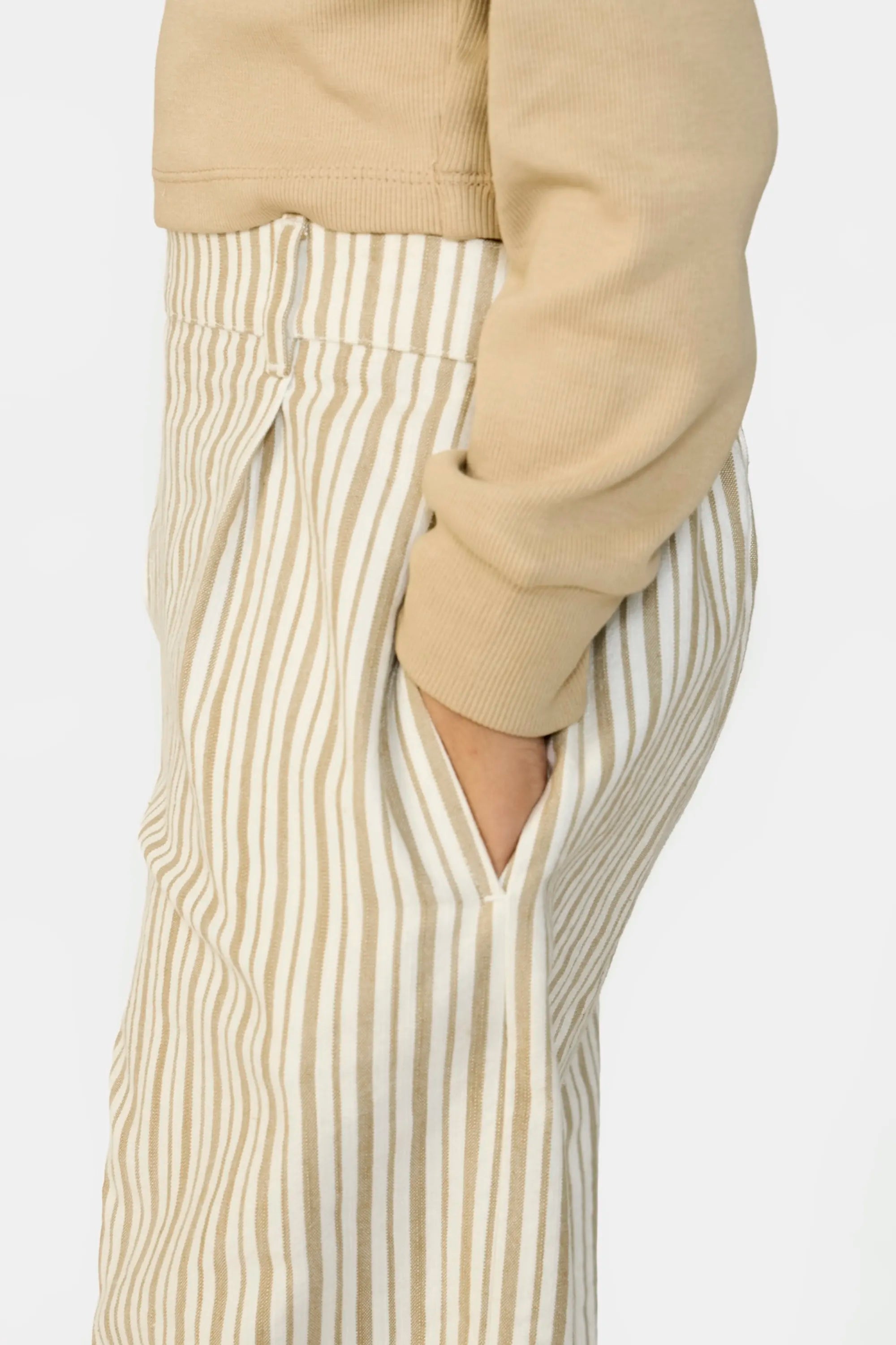 Striped Wide-Leg Culottes