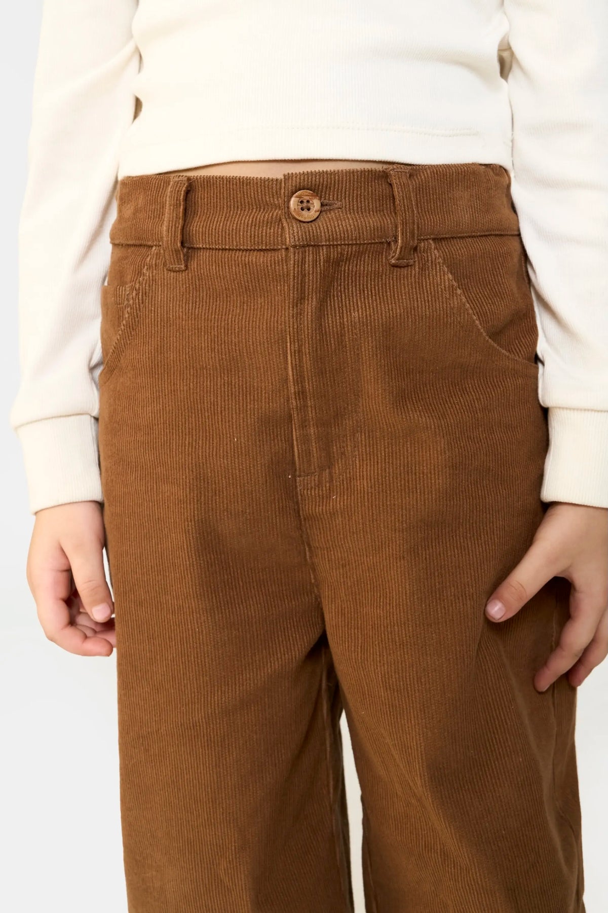 Wide-Leg Cord Pants