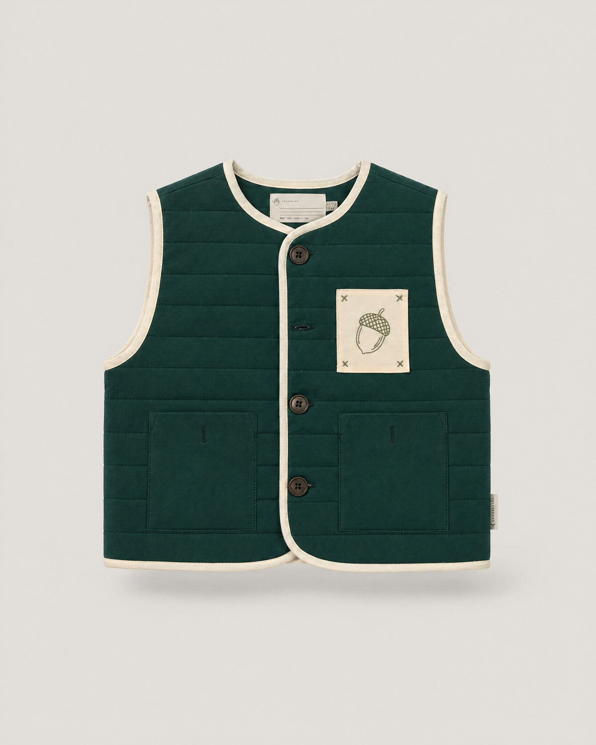 The Block Gilet in Juniper — front