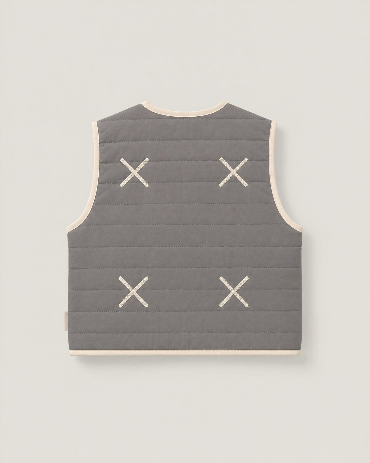 The Block Gilet in Pewter — back