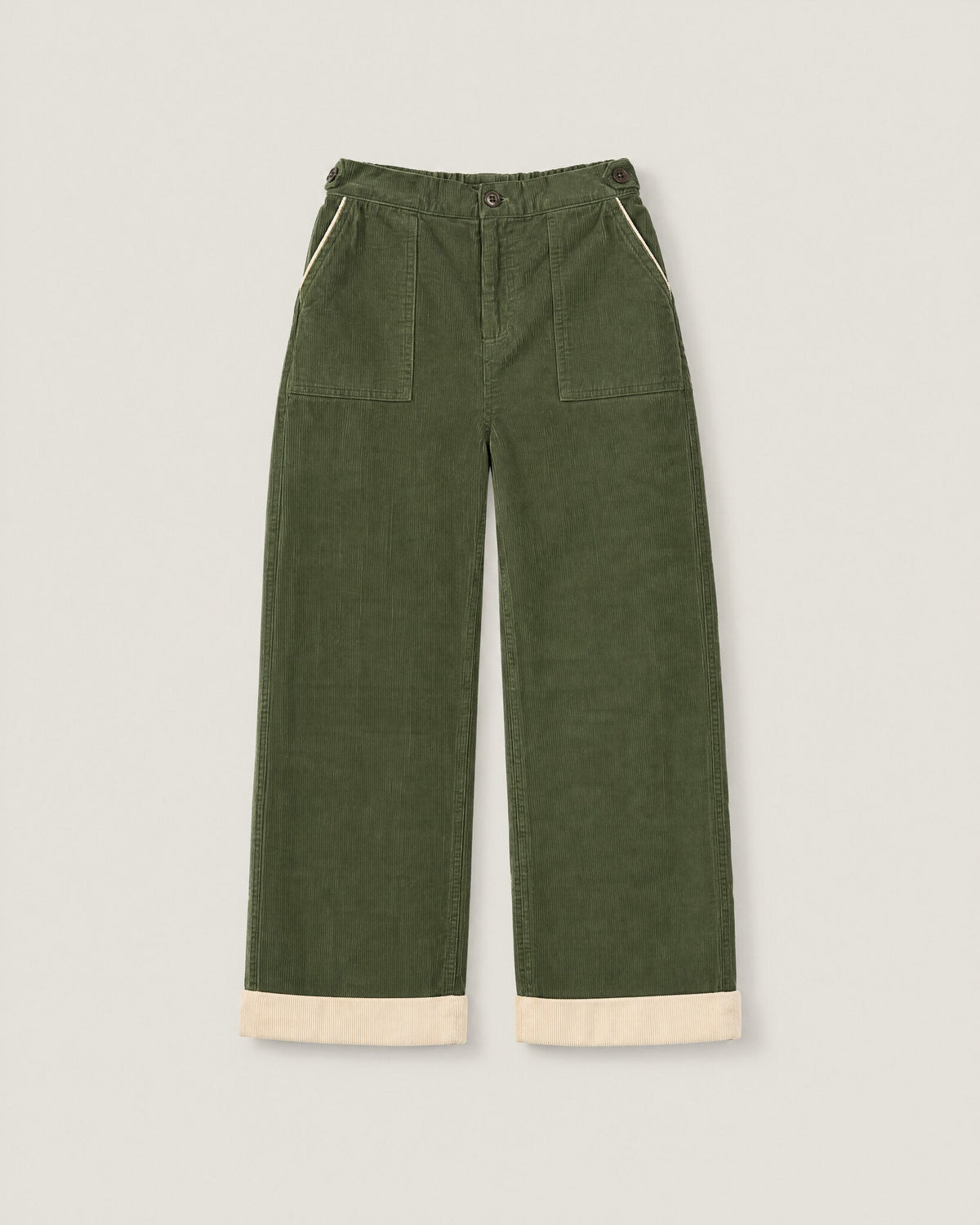 The Carpenter Trouser in Moss — front