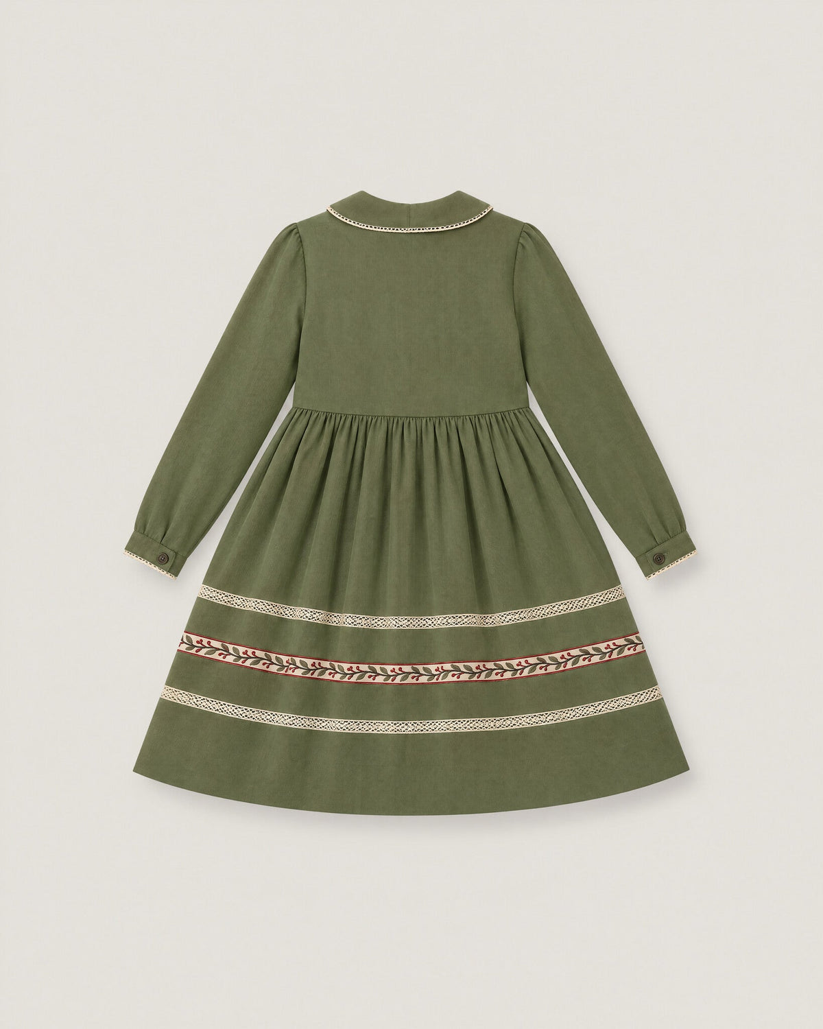 The Garden Dress in Moss — back