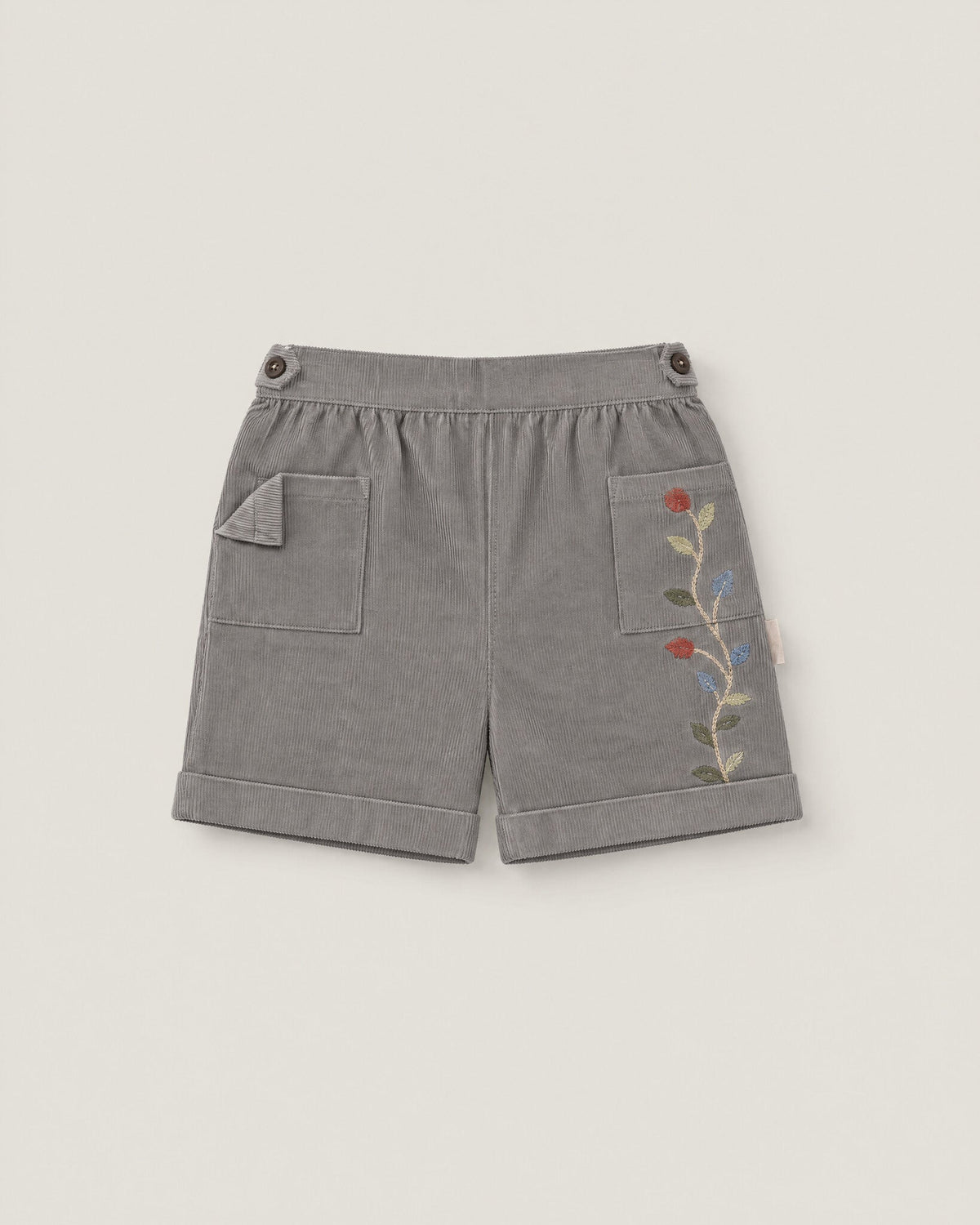 The Garden Shorts in Pewter — front