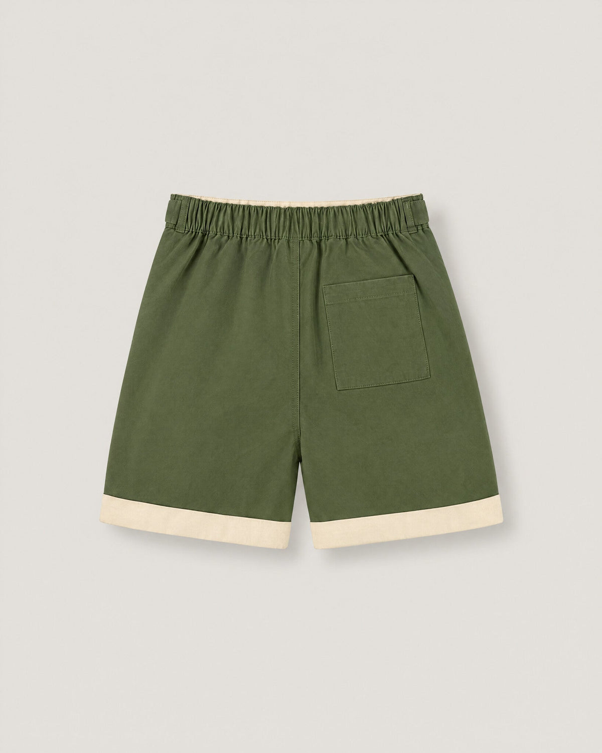 The Grid Shorts in Moss — back