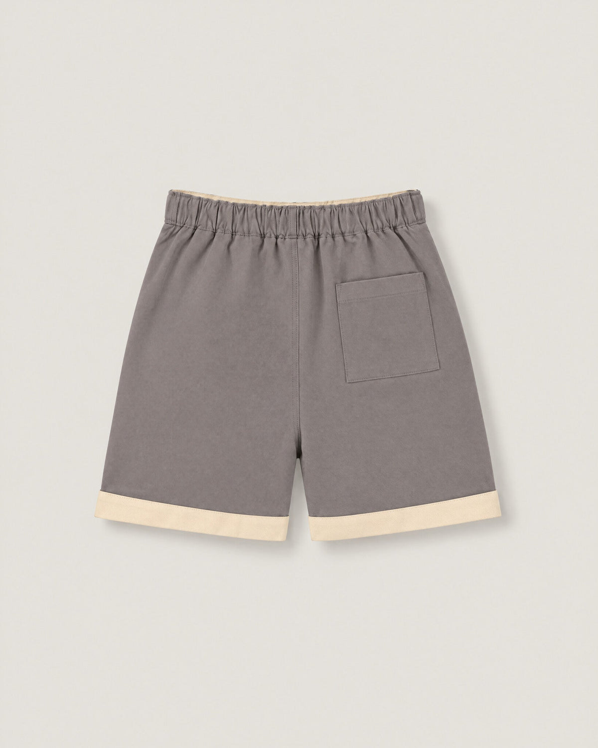 The Grid Shorts in Pewter — back
