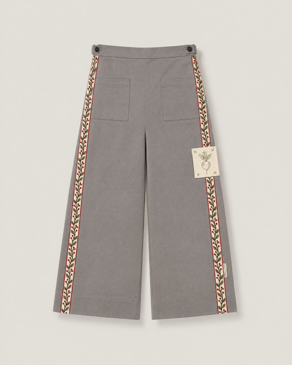 The Plot Culotte in Pewter — front