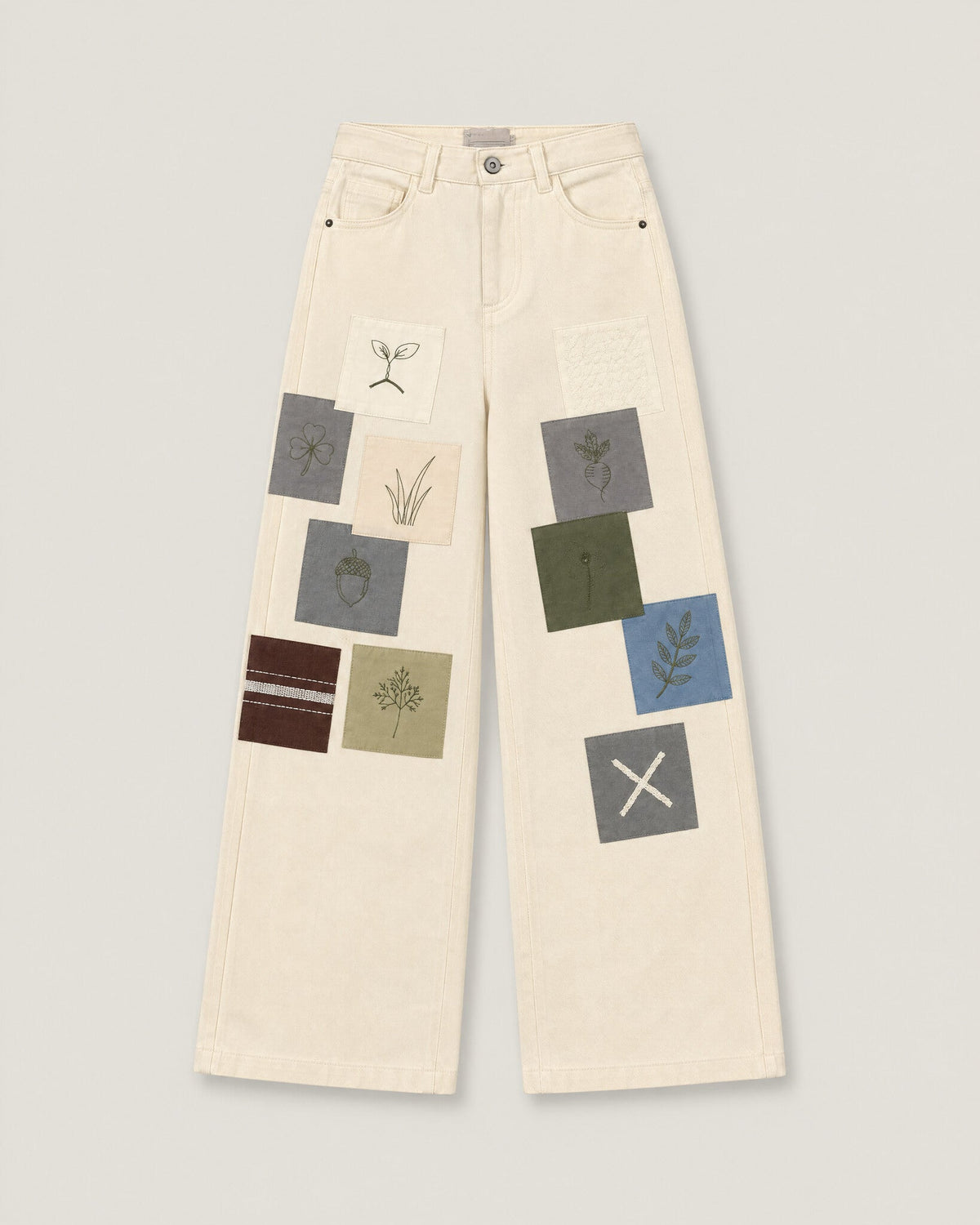 The Sampler Jeans in Ecru — front
