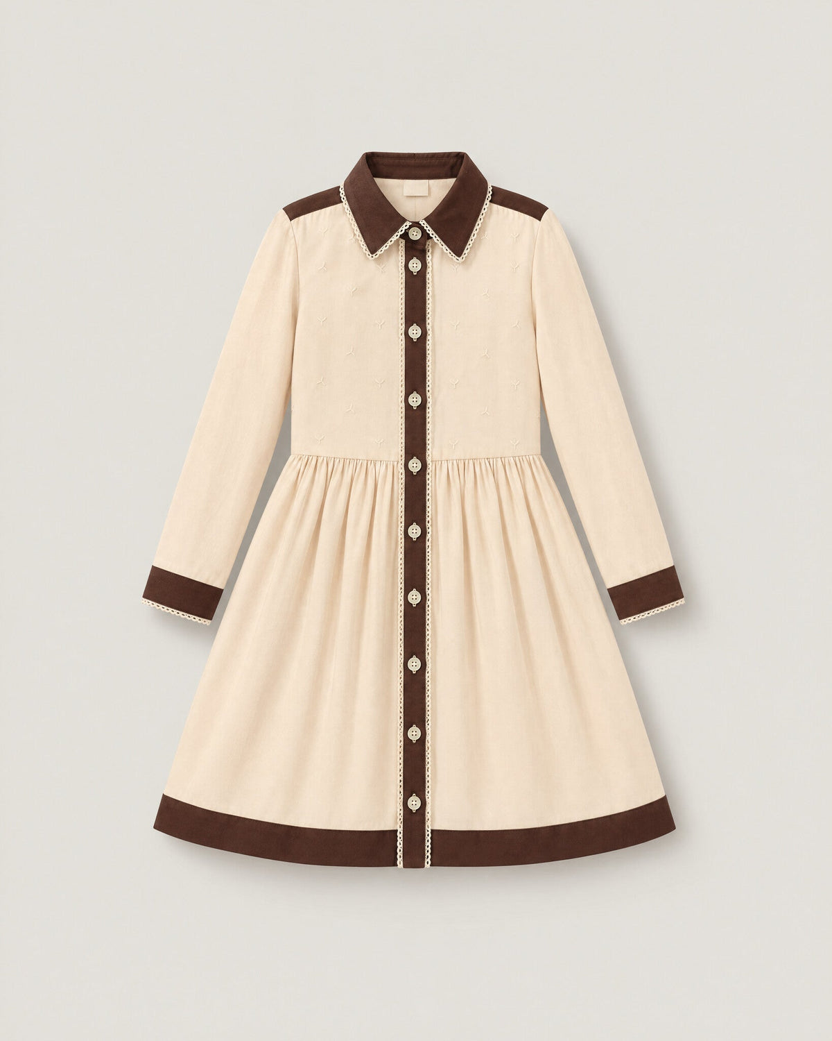 The Shirt Dress in Maple — front